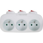 Esperanza Electrical Splitter 3 sockets switch White - (ELK307W)