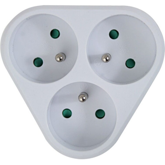 Esperanza Electrical Splitter 3 sockets White - (ELK303W)