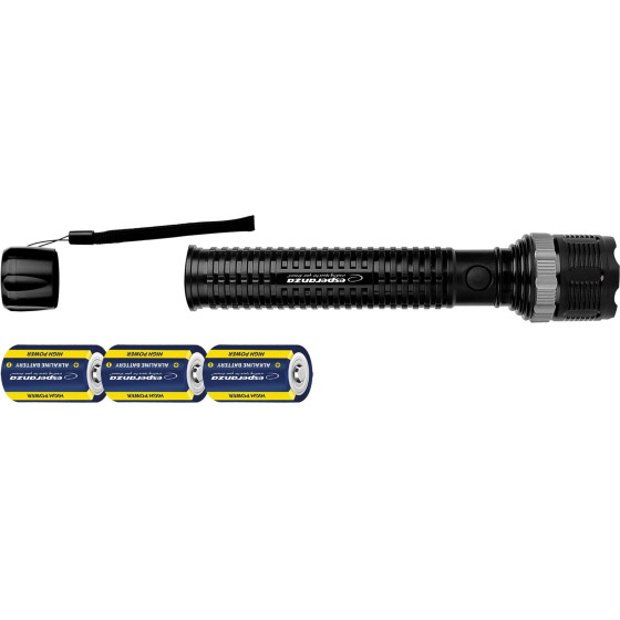 Esperanza Flashlight Black, LED Flashlight - (EOT074)