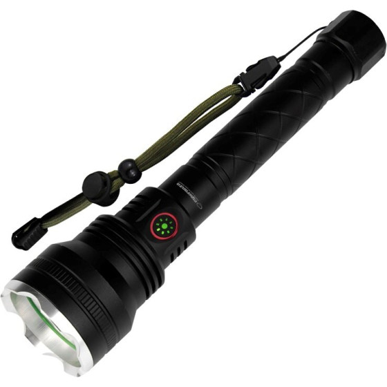 Esperanza Flashlight Black, Rechargeable LED Flashlight - (EOT068)