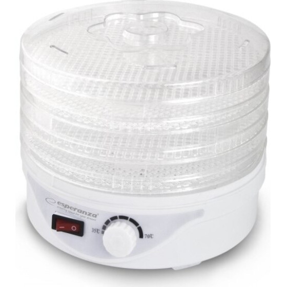 Esperanza food dehydrator Transparent, White 250 W - (EKD003)