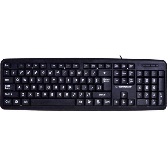 Esperanza keyboard USB QWERTY UK English Black - (EK129)