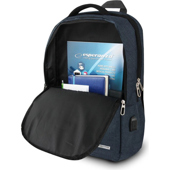 Esperanza Laptop Backpack 15.6'' Blue - (ET196)