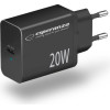 Esperanza mains charger 20W Black - (EZC104K)