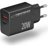 Esperanza mains charger 20W Black - (EZC105K)