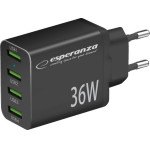 Esperanza mains charger 36W Black - (EZC107K)