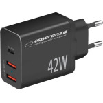 Esperanza mains charger 42W Black - (EZC106K)