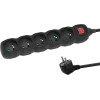 Esperanza power extension 1.5 m 5 AC outlet(s) Indoor Black - (ELK214K)