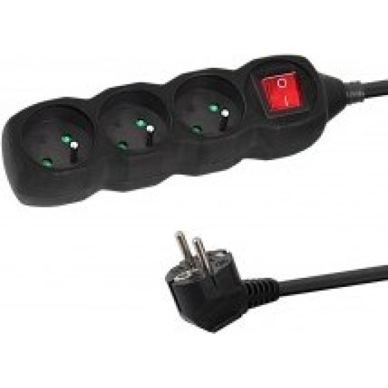 Esperanza power extension 3 m 3 AC outlet(s) Indoor Black - (ELK211K)