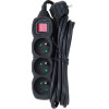 Esperanza power extension 3 m 3 AC outlet(s) Indoor Black - (ELK211K)