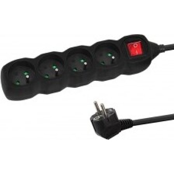 Esperanza power extension 3 m 4 AC outlet(s) Indoor Black - (ELK213K)