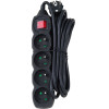 Esperanza power extension 3 m 4 AC outlet(s) Indoor Black - (ELK213K)