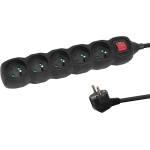 Esperanza power extension 5 m 5 AC outlet(s) Indoor Black - (ELK216K)