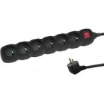 Esperanza power extension 5 m 6 AC outlet(s) Indoor Black - (ELK219K)