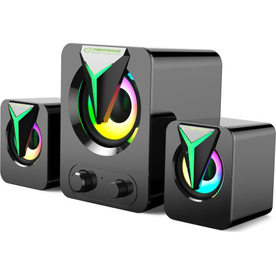 Esperanza Speakers 2.1 USB LED 5 W Black - (EGS107)
