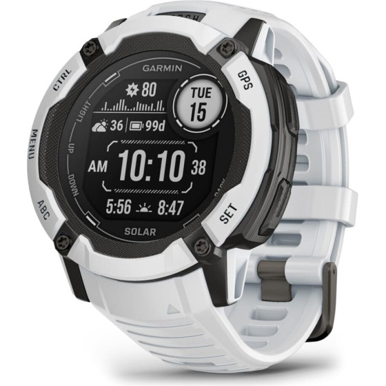 Garmin Instinct 2X Solar 2.79 cm (1.1'') MIP 50 mm Digital 176 x 176 pixels Touchscreen White GPS (satellite) - (010-02805-04)