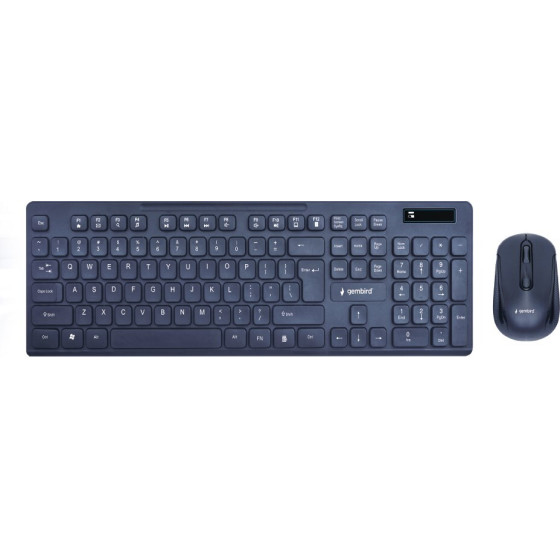 GEMBIRD keyboard Mouse included Universal RF Wireless + USB QWERTY English Black - (KBS-WCH-03)