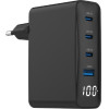 GEMBIRD mobile device charger Laptop, Smartphone Black AC Fast charging Indoor - (TA-UC-PDQC100LCD-01-BK)