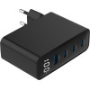 GEMBIRD mobile device charger Laptop, Smartphone Black AC Fast charging Indoor - (TA-UC-PDQC100LCD-01-BK)