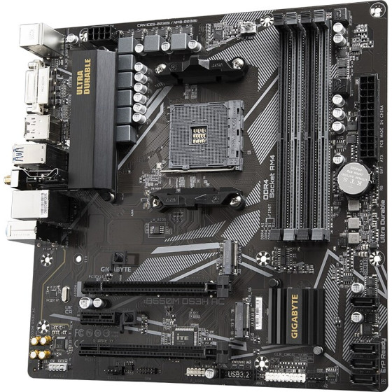 Gigabyte B550M DS3H Socket AM4 micro ATX AMD B550 - (B550M DS3H AC)