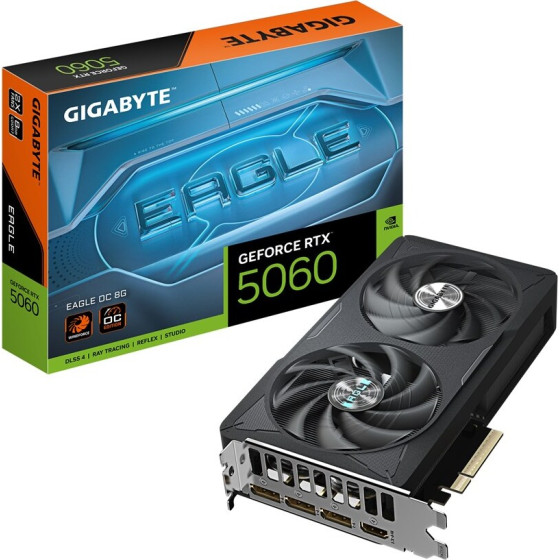 Gigabyte GeForce RTX 5060 EAGLE OC 8G Graphics Card - 8GB GDDR7 - (GV-N5060EAGLE OC-8GD)