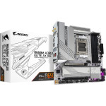 Gigabyte Motherboard - AMD Ryzen 9000 Series CPUs, 12+2+2 Phases VRM, up to 8000MHz DDR5 (OC), 1xPCIe 5.0 + 1xPCIe 4.0 M.2, 2.5GbE LAN, WIFI 6E, USB 3.2 Gen 2x2 - (B650M AORUS ELITE AX ICE)
