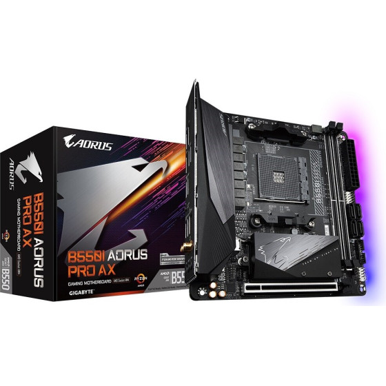 Gigabyte motherboard AMD B550 AM4 socket Mini-ITX - (B550I AORUS PRO AX)