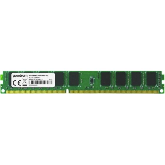 GoodRam UDIMM ECC 8GB 1Rx8 3200MHz PC4-25600 - (W-MEM3200E4S88G)
