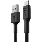Green Cell lightning cable 0.3 m Black - (KABGC24)