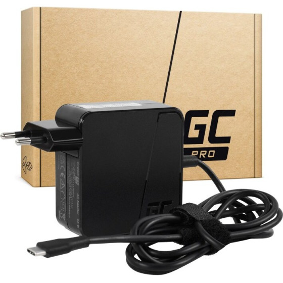 Green Cell power adapter/inverter Universal 65 W Black - (AD134PV2)