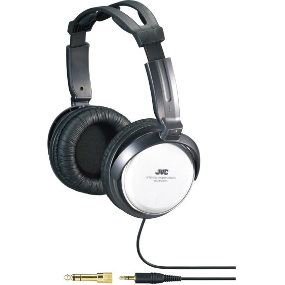 JVC HA-RX500-E Headphones Wired Head-band Music Black, White - (HAR-X500E)