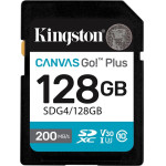 Kingston Technology Canvas Go! Plus 128GB SDXC Canvas Go Plus Gen4 200MB/s C10 UHS-I U3 V30 - (SDG4/128GB)