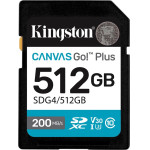 Kingston Technology Canvas Go! Plus 512GB SDXC Canvas Go Plus Gen4 200MB/s C10 UHS-I U3 V30 - (SDG4/512GB)