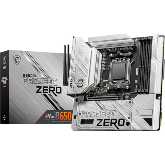 MSI motherboard AMD B650 Socket AM5 micro ATX - (B650M PROJECT ZERO)