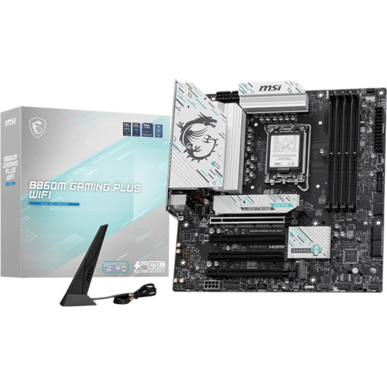 MSI motherboard Intel B860 LGA 1851 (Socket V1) micro ATX - (B860M GAMING PLUS WIFI)