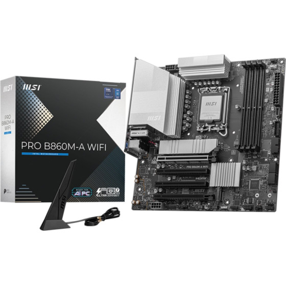 MSI motherboard Intel B860 LGA 1851 (Socket V1) micro ATX - (PRO B860M-A WIFI)