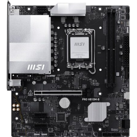MSI motherboard Intel H810 LGA 1851 (Socket V1) micro ATX - (PRO H810M-B)