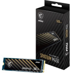 MSI Spatium M450 PCIe 4.0 NVMe M.2 500GB PCI Express 4.0 3D NAND - (S78-440K190-P83)