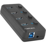 NATEC HUB USB 3.0 MANTIS 2 4-PORTS WITH SWITCH+POWER SUPPLY - (NHU-1557)