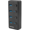 NATEC HUB USB 3.0 MANTIS 2 4-PORTS WITH SWITCH+POWER SUPPLY - (NHU-1557)