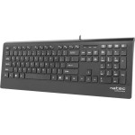 NATEC Multimedia Keyboard BARRACUDA slim USB, US layout, black - (NKL-0876)