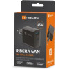 NATEC RIBERA GAN CHARGER 1x USB-A + 1x USB-C 45W BLACK - (NUC-2143)