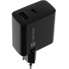 NATEC RIBERA GAN CHARGER 1x USB-A + 1x USB-C 45W BLACK - (NUC-2143)