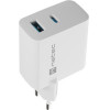 NATEC RIBERA GAN CHARGER 1X USB-A + 1X USB-C 45W WHITE - (NUC-2142)