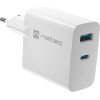 NATEC RIBERA GAN CHARGER 1X USB-A + 1X USB-C 45W WHITE - (NUC-2142)