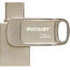Patriot Memory Tab T560 128GB USB flash drive Dual USB 120MB/s Silver - (PS128GT560DS5D)