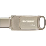 Patriot Memory Tab T560 64GB USB flash drive Dual USB 120MB/s Silver - (PS64GT560DS5D)