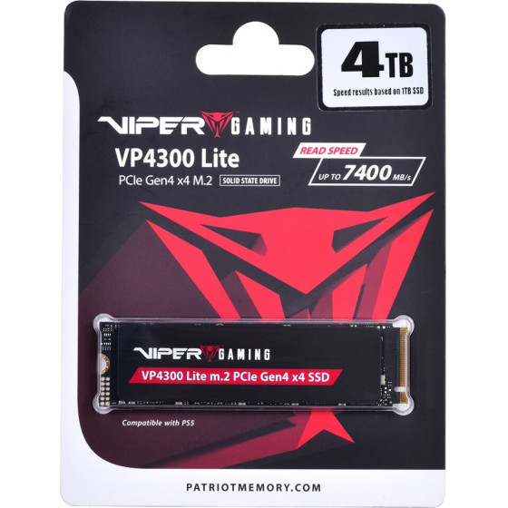 Patriot Memory VP4300 Lite M.2 4 TB PCI Express 4.0 NVMe - (VP4300L4TBM28H)