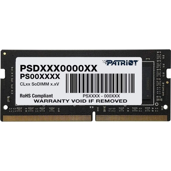 Patriot SO-DIMM DDR4 16GB 3200MHz Bulk Rank1 2Gx8 - (7D4932AB90K00800PT)