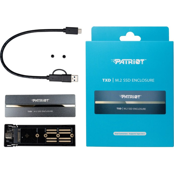 Patriot SSD enclosure MEMORY TXD M.2 NVME 1.3 up to 8TB Grey - (PV810UPNGM)